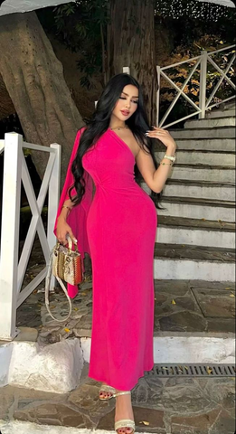 Charming One Sleeve Sheath Evening Dress Y5679