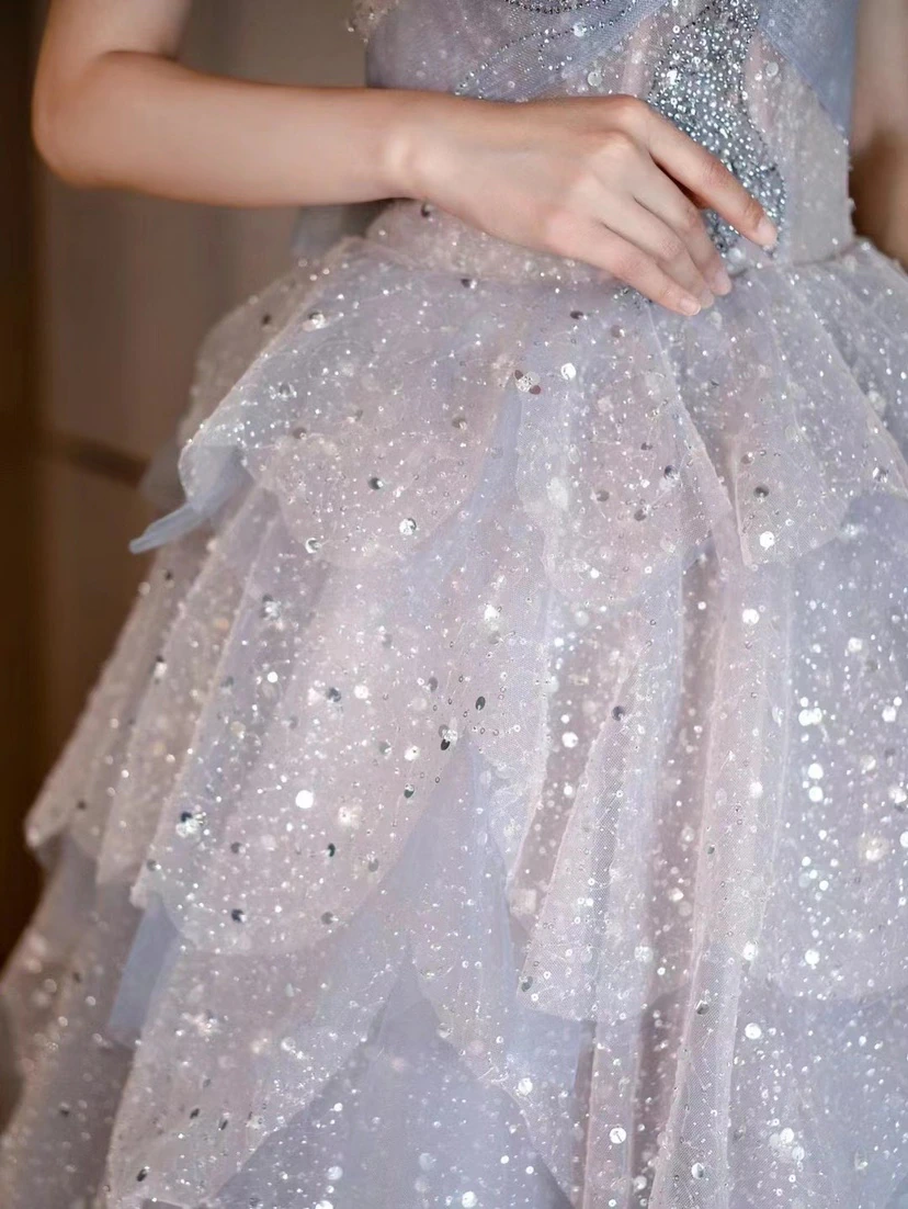 Robe de bal luxueuse et brillante, robe de 16 ans, robe de princesse, Y2403