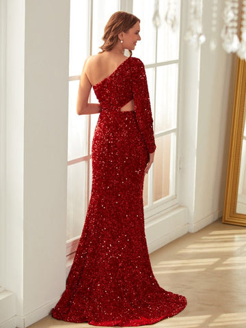 Robe de bal fendue à découpes latérales VMP162