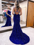 Vestidos de fiesta fruncidos de terciopelo con lentejuelas SYP139