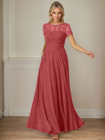 Dark Navy A-Line Boatneck Sequins Chiffon Dress