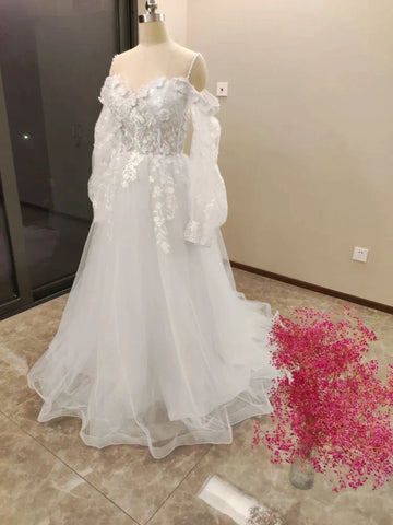 Vestido De Noiva Boho encaje hinchado tul Vestidos De Novia Vestidos De Novia Robe De Mariée Vestidos De Novia