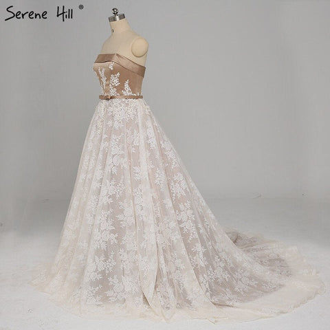 On Sale no return no refundSale Vintage Sleeveless Appliques Satin Prom Dresses 2025 Strapless Sexy Evening Party Dress Longo Real Photo HA2143