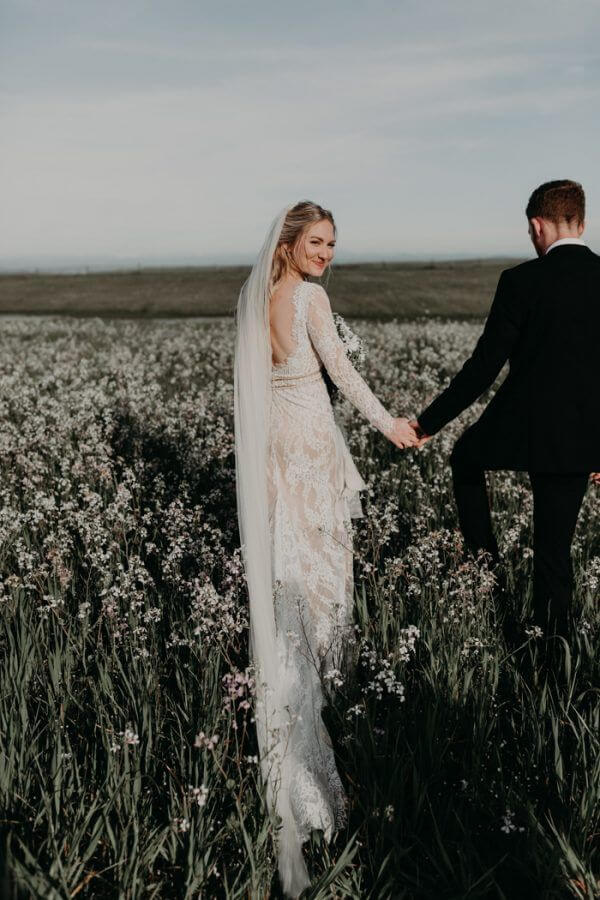Baoleely Vintage Long Sleeves Lace Mermaid Backless Wedding Dress, Bridal Gown, MW562