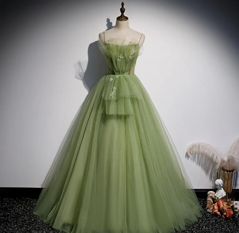 Robe de soirée longue verte pour fille, robe de bal pour femme, robe de remise de diplôme Y4379