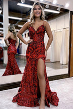Spaghetti Straps Mermaid Prom Dress