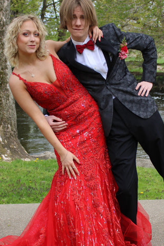 Costume trois pièces pour homme, jacquard noir, revers châle, un bouton, style bal de promo.