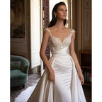Vestido De novia mancha blanco apliques corte tren plisado cariño plisado Elegante Vestidos De Fiesta Elegantes Para Mujer 2023 