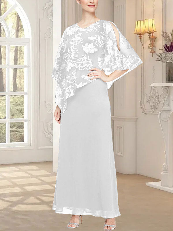 Robe longue en maille pailletée avec corsage asymétrique original 