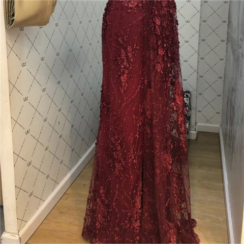 Vestido de noche blanco hecho a mano con flores y perlas, sexy, 2025, sin mangas, sirena, de lujo, con encaje, formal, foto real LA60711 