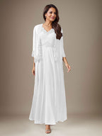 Robe prune trapèze en mousseline à sequins 