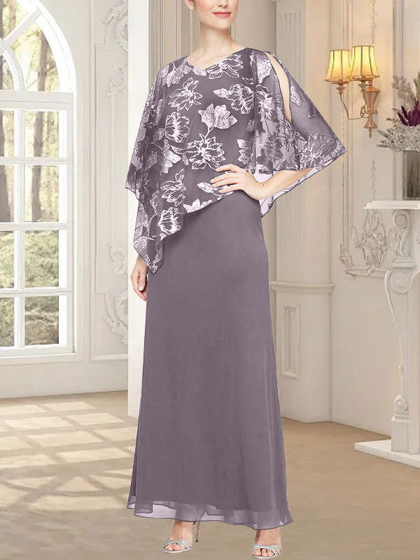 Robe longue en maille pailletée avec corsage asymétrique original 
