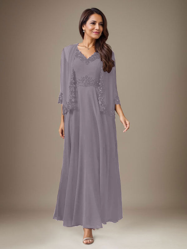 Robe prune trapèze en mousseline à sequins 