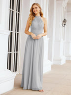 Baoleely Halter Sleeveless Bridesmaid Dresses Long for Party Wedding Evening 28054