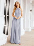 Baoleely Halter Sleeveless Bridesmaid Dresses Long for Party Wedding Evening 28054