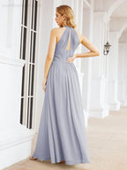 Baoleely Halter Sleeveless Bridesmaid Dresses Long for Party Wedding Evening 28054