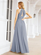Baoleely Halter Sleeveless Bridesmaid Dresses Long for Party Wedding Evening 28054