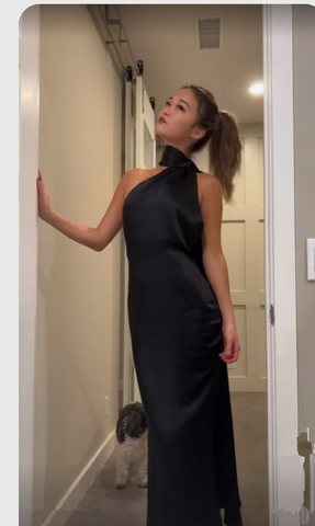 Elegant Black Backless Long Prom Dress Black Evening Dress Y7426