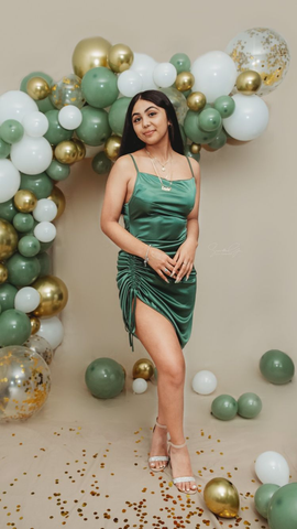Vestido verde de tirantes finos para fiesta de bienvenida, vestido para fiesta de cumpleaños número 18 Y2626