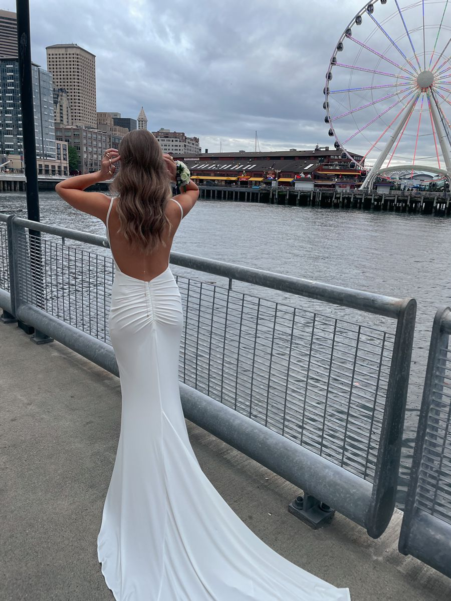 Robe de mariée sirène élégante à dos nu Y3005