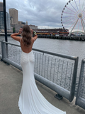 Robe de mariée sirène élégante à dos nu Y3005