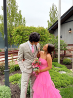 Elegantes vestidos largos de fiesta de tul rosa fucsia con espalda descubierta y capas, vestidos de noche formales de graduación de tul rosa fucsia Y2114