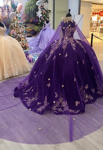 Impresionante vestido de quinceañera de princesa color púrpura, vestido de baile, vestido de 16 años color púrpura Y6560