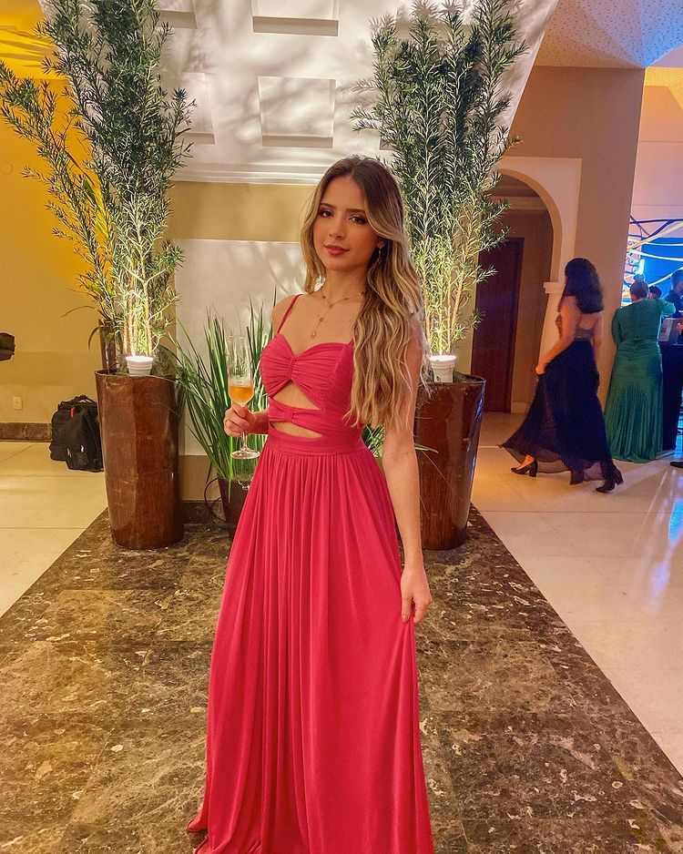 Robe de soirée sexy coupe trapèze avec découpe à la taille, robe d'invitée de mariage Y4280