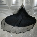 Vestido de baile de princesa negro brillante sin tirantes con lentejuelas Y56