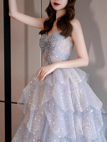 Vestido de gala brillante y lujoso, vestido para quinceañera, vestido de princesa, Y2403