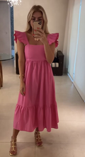 Elegante vestido de noche corte A, de satén, ideal para vacaciones (Y7117)