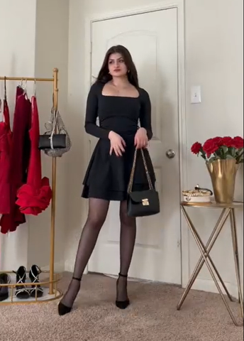 Robe de soirée noire sexy, tenue noire, robe courte pour bal de promo Y4514