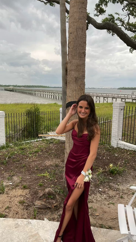 Classy Spaghetti Straps Sheath Evening Dress Spring Dance Dress Y5404