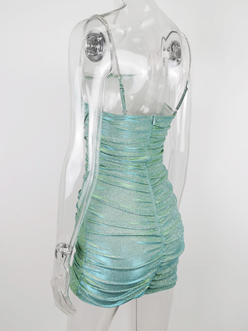 Vestido corto y brillante sexy para fiesta de bienvenida Y1908