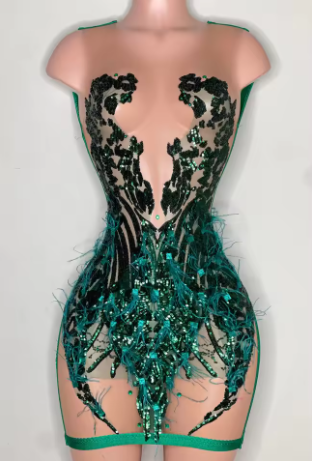 Vestido negro sexy para fiesta de bienvenida, atuendo para el 23 cumpleaños para chicas negras Y2233