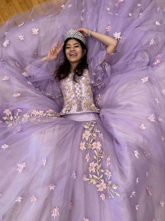 Impresionante vestido de baile con apliques de tul, vestido de princesa, vestido para quinceañera Y6758