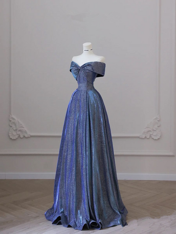 Vestidos largos de fiesta con hombros descubiertos y brillo, vestidos largos de noche formales con hombros descubiertos Y4365