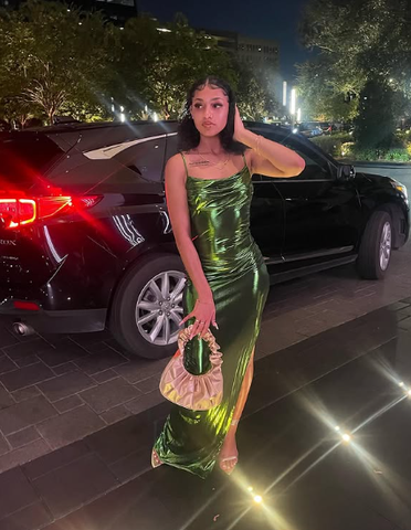 Chic Sheath Evening Dress For Black Girls Y4337