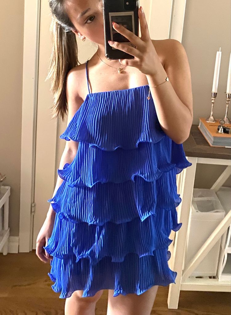 Robe de bal de fin d'année rose fuchsia à volants Y2298