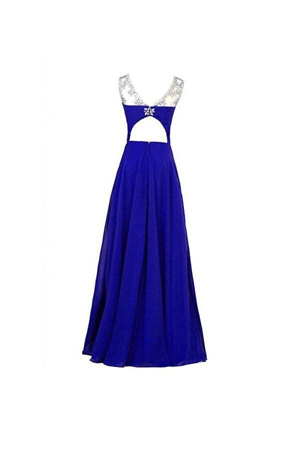 Vestido de fiesta de noche, baile de graduación o dama de honor, corte en A, de gasa, PG256