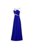 Robe de soirée en mousseline de soie, coupe trapèze, pour demoiselle d'honneur, bal de promo, PG256