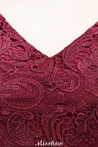 Vestidos de dama de honor de corte A, de gasa, encaje, escote en V, sin mangas y hasta el suelo, con volantes.