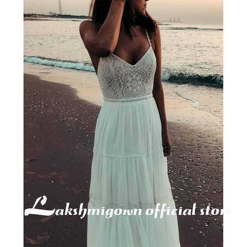 Vestidos de novia de gasa de corte A con hombros descubiertos y espalda descubierta