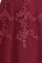 Vestidos de noche de talla grande, corte en A, sin mangas, con apliques de tul y cristales, hasta el suelo y corte redondo.