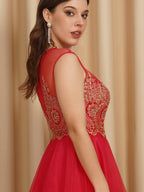 Vestidos cortos de noche con escote corazón y apliques de encaje de corte en A