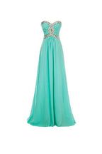 Vestido de fiesta largo de gasa corte A, vestido de noche con cuentas de cristal PG250