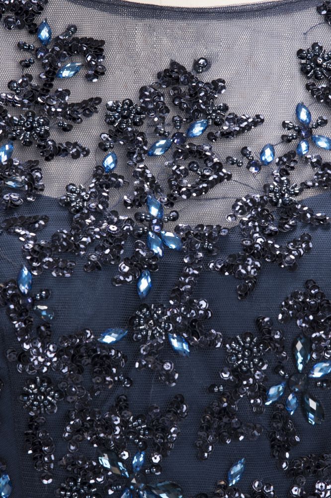 Vestidos de fiesta de tul con cristales, corte en A, manga larga, tallas grandes, hasta el suelo