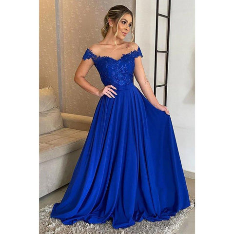 Vestido de encaje de talla grande con hombros descubiertos y corte en A para la madre del pájaro 