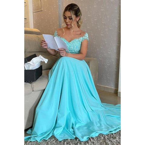 Vestido de encaje de talla grande con hombros descubiertos y corte en A para la madre del pájaro 