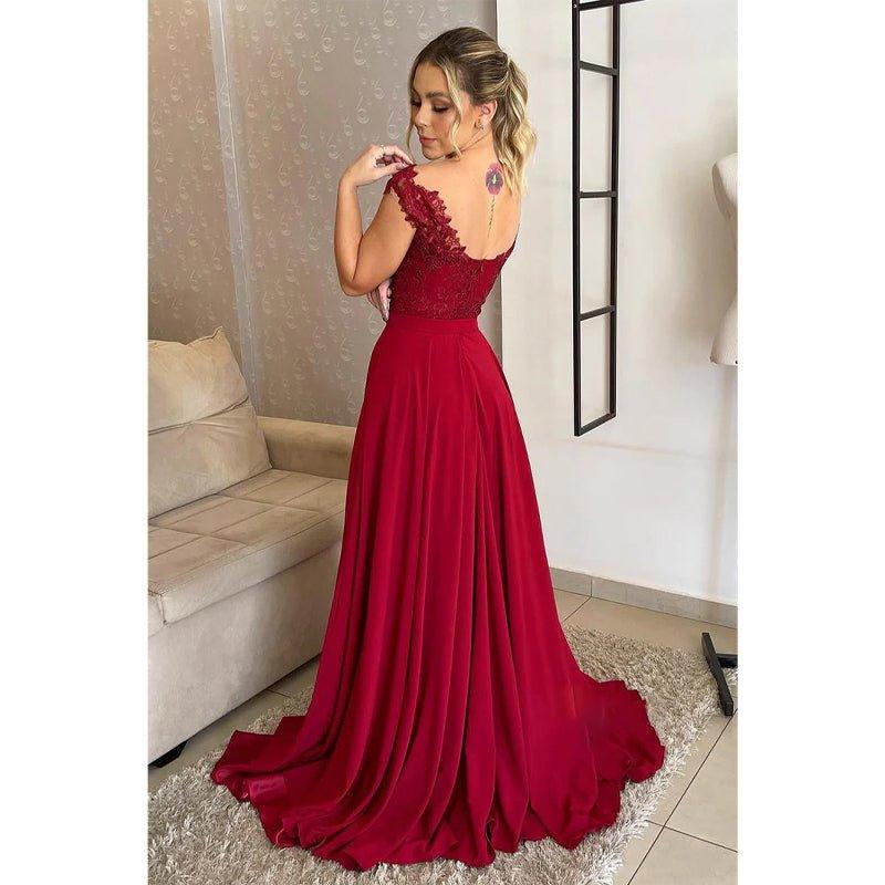 Vestido de encaje de talla grande con hombros descubiertos y corte en A para la madre del pájaro 